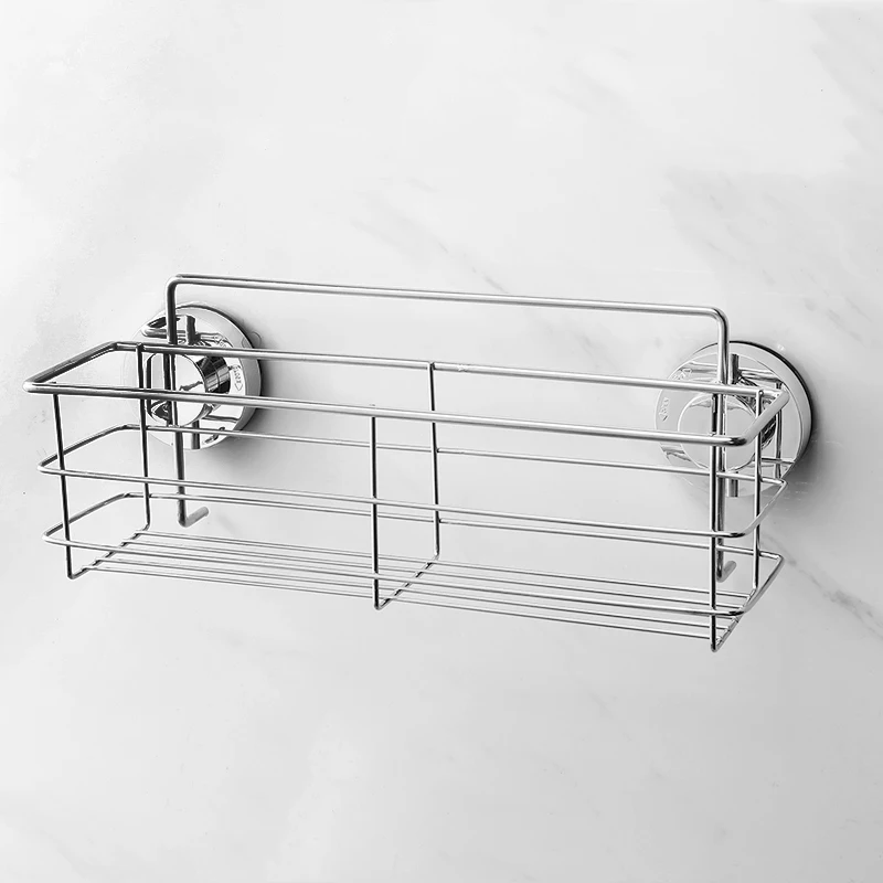 60 degree rotation Bathroom Accessories Shower Shampoo Stainless Steel Bathroom Shelf Storage Holder Organizer Basket Rack