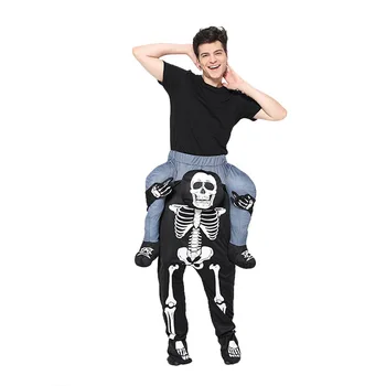 

Horror Halloween Skeleton Skull Ghost Inflatable pants Costume Adult Cosplay Party Fancy Dress Birthday Blow Up Outfit Suit
