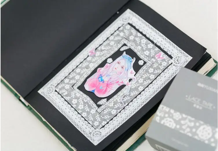 3D кружевной набор декоративного скотча Васи клей 8 фото черчения розовый декоративный DIY белый настенный синий шт черная лента Маскировочный дневник ленты