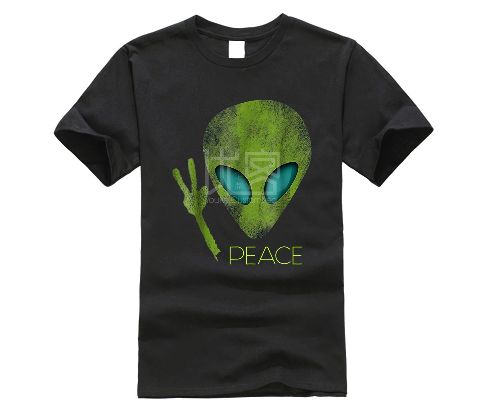 Брендовая мужская футболка Alien Peace крутая забавная милый НЛО подарок на день