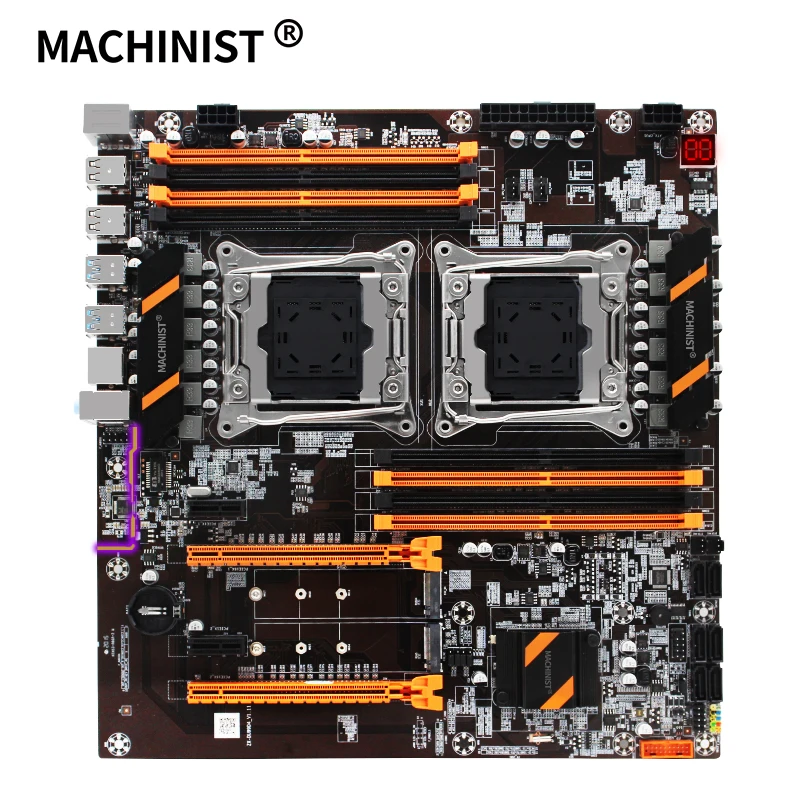 MACHINIST X99 dual CPU motherboard LGA 2011 3 E ATX support dual Xeon