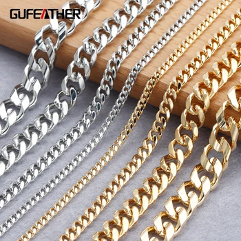 

GUFEATHER C155,diy chain,18k gold plated,0.3microns,copper metal,rhodium plated,diy bracelet necklace,jewelry making,1m/lot