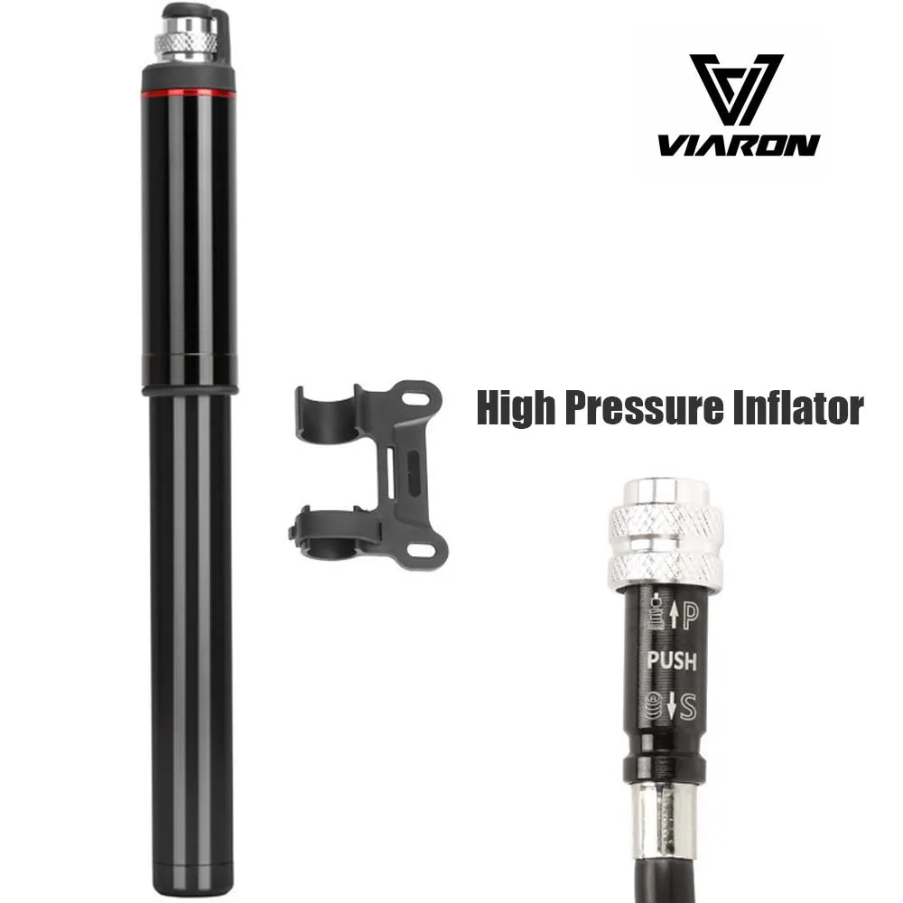 MTB Bike Inflator 150PSI High Pressure Inflator Mini Portable Front Fork Home Portable Inflator Aluminum Alloy VIARON