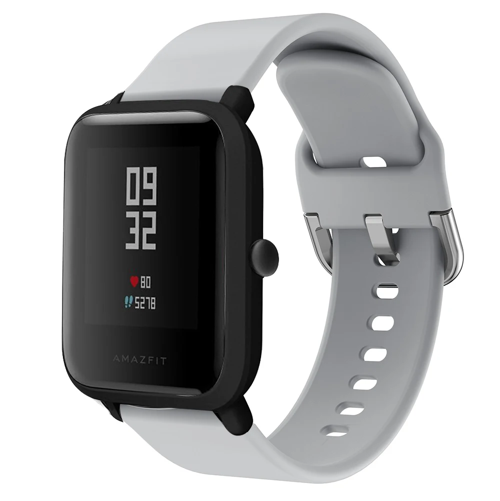 Силиконовый спортивный ремешок для Xiaomi Huami Amazfit Bip Youth LITE Смарт-часы наручные 20 мм сменный Браслет умные аксессуары
