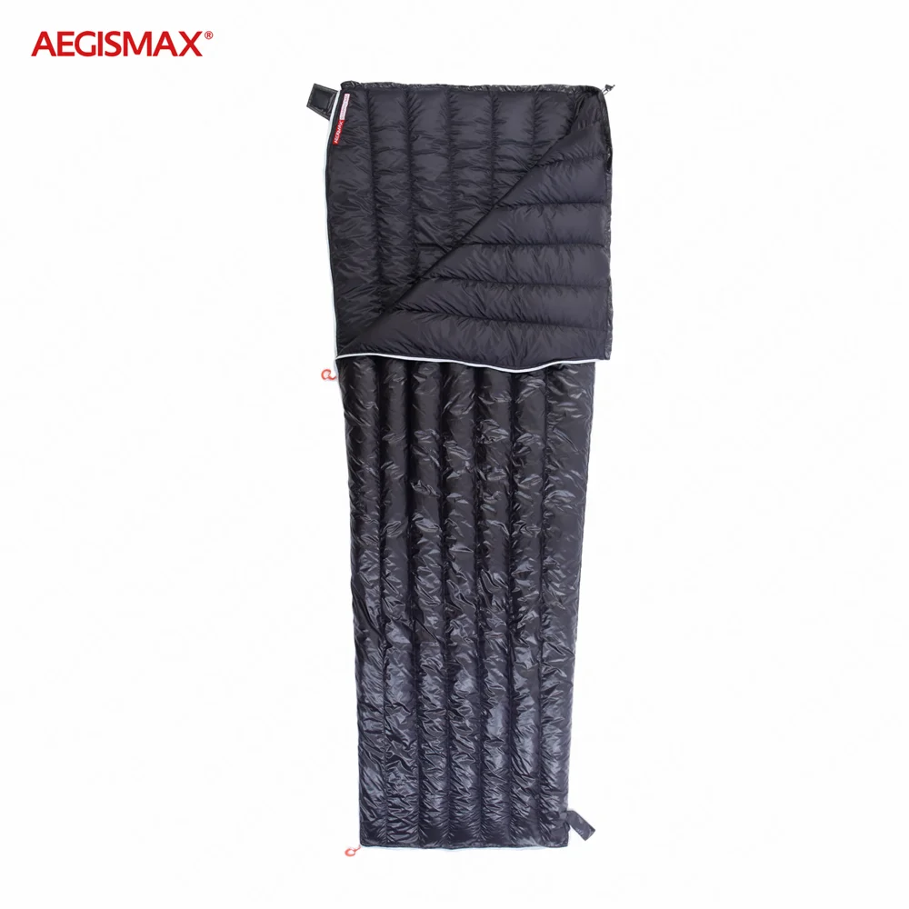 AEGISMAX E открытый FP800 портативный 43℉~ 52℉ спальный мешок 95% гусиный пух конверт Тип спальный мешок для путешествий Сверхлегкий Водонепроницаемый