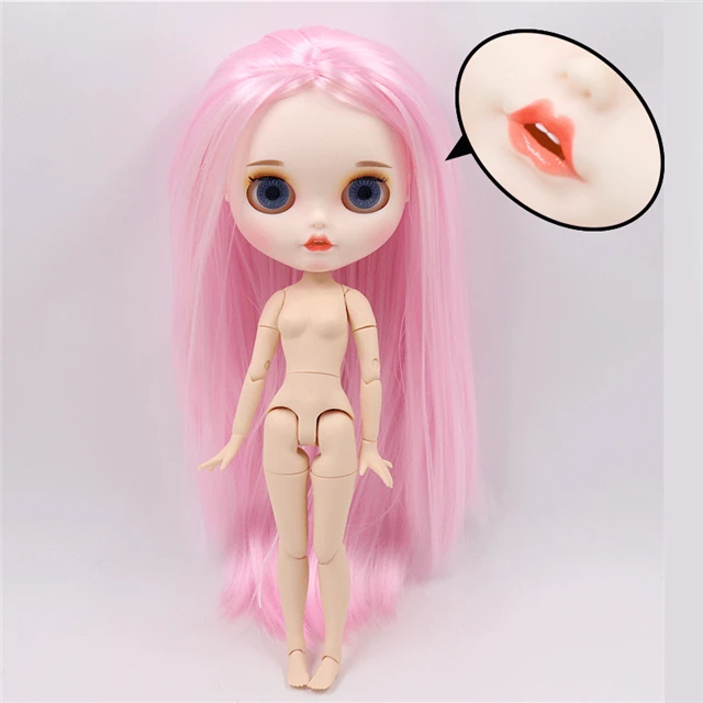 ICY factory шарнирная кукла blyth joint body белая кожа пользовательская кукла заказное лицо матовое лицо с зубами 30 см игрушка - Цвет: nude doll F