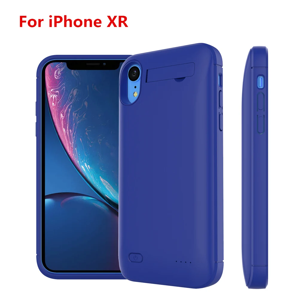 iPhone XR Для iPhone 11 11 Pro 11 Pro Max 5 5S SE 5SE 6 6s 7 8 Plus Xr X Xs Max чехол для зарядного устройства 4000 мАч Внешний Аккумулятор Чехол для аккумулятора Funda - Цвет: iPhone XR