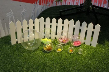

40pcs 4/5/6/9cm Ball Clear Plastic Ball for Flower Preservation Container Candy Box Transparent Hollow Sphere Hanging Decor