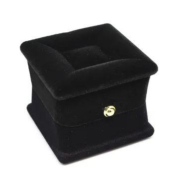 

Sofa Shape Flocking Desktop Dustproof Bedroom Organizer Stylish Protective Storage Ring Necklace Jewelry Box Display Black