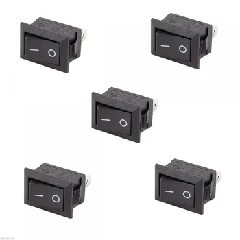 

10Pcs SPST ON/OFF Control Switch Mini Black 2 Pin Rocker Switch DC 12V 16A Tool