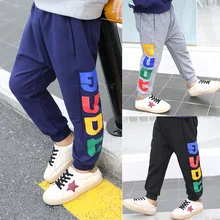 Штаны для мальчиков, новые осенние Стильные повседневные штаны в Корейском стиле для детей 3-5 лет, модные демисезонные гимнастические штаны для малышей 6