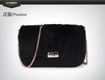 

2020 New Women's Bag Shoulder Cross-Body New Rabbit Fur Handbag
