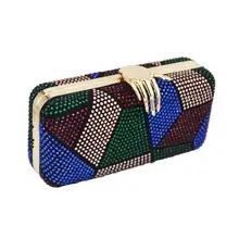 Finger Clutch Bags Women Evening Purse Prom Handbags for Ladies Long Chain Mini Crossbody Bags