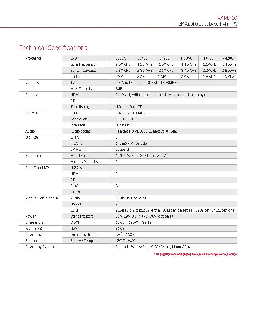 Maxtang Fanless Mini PC with Intel Celeron J3455 Quad Core, Windows 10, Dual WiFi, HDMI, DP, USB-C, 4K Gaming Computer. Description Image.This Product Can Be Found With The Tag Names Barebone Mini PC, Computer Office, Mini pc