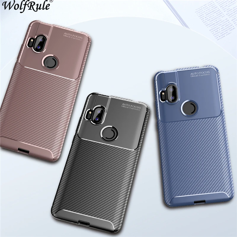 Чехол для Motorola Moto One Hyper противоударный бампер из углеродного волокна ТПУ чехол