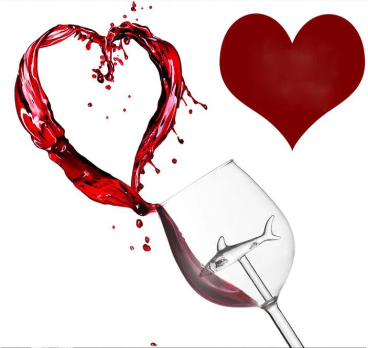 Креативный высокий каблук Акула бокал для красного вина свинец Кристалл Стекло Романтический Акула Стиль бокал для красного вина подарок