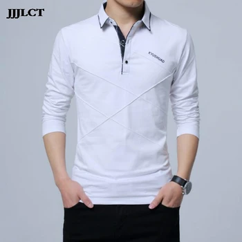 

2019 spring and autumn new men's long-sleeved T-shirt tide Slim cotton men's cultural shirt fashion casual lapel shirt