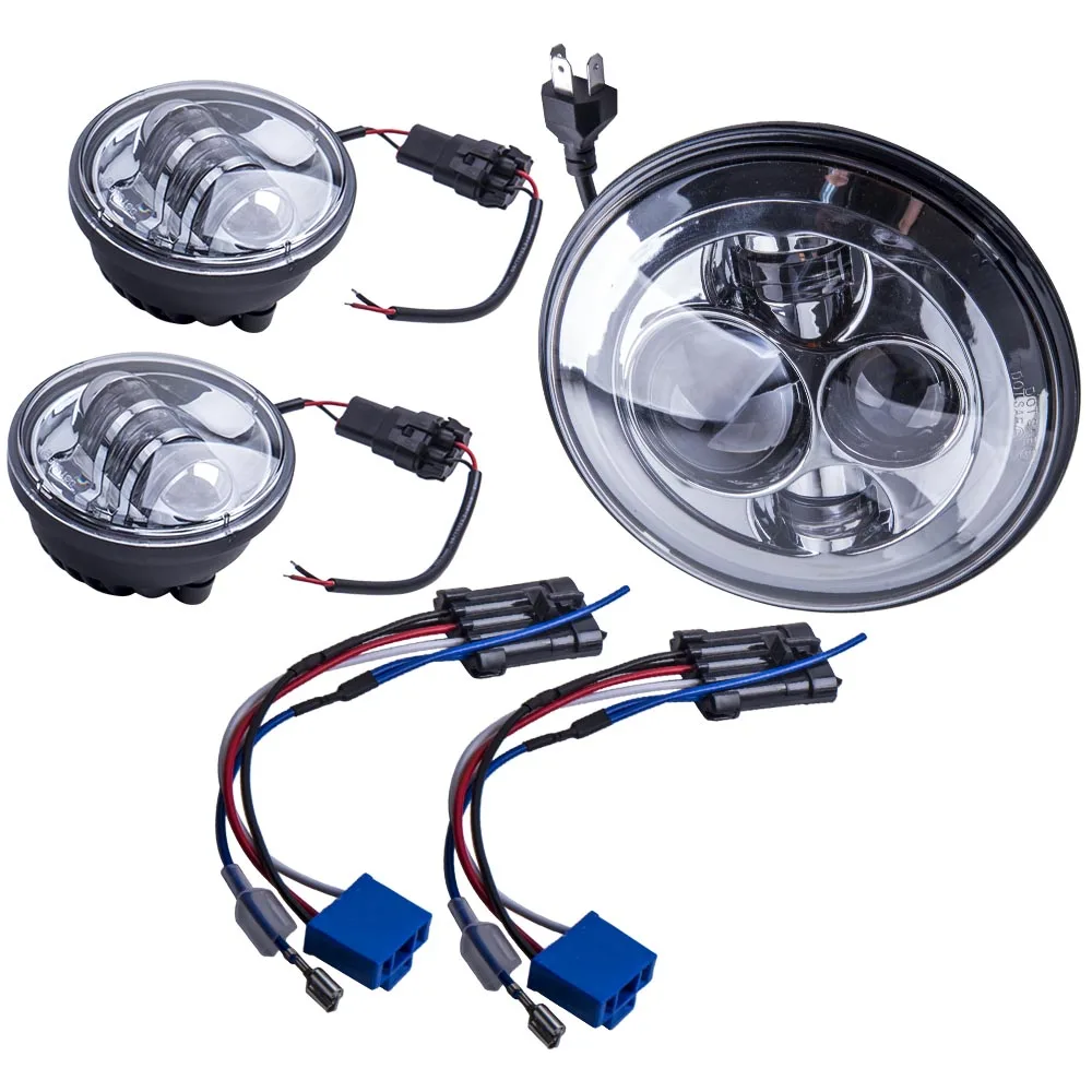 

7Inch 140W LED Headlight Hi Lo 4.5Inch 60W Fog Light