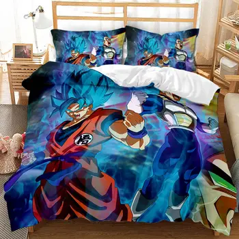 

kawaii Japanese cartoon seven dragon balls bedding kids luxury duvet cover bedding set king queen twin comforter set full size