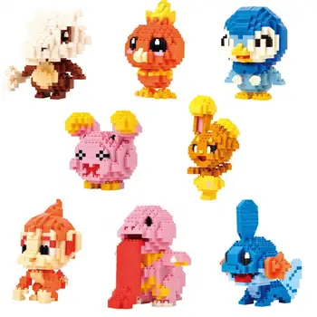 

Game cartoon fgires poke micro diamond block Nintendoes Mudkip Torchic Piplup Cubone Chimchar Lickitung Buneary nanobricks toys