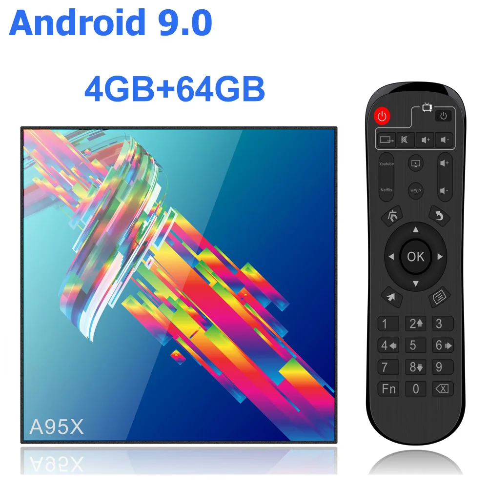 A95X R3 Android 9,0 Smart tv BOX Google Assistant 4K Dual Wifi BT медиаплеер Play Store бесплатное приложение быстрый набор верхней коробки - Цвет: 4G 64G TV BOX