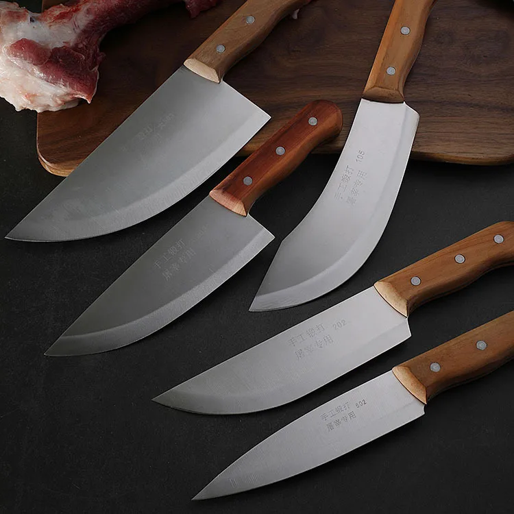 Нержавеющей стальной нож ручной мясной cuttingforged Убойный нож, нож, нож для убивает свиней и овец