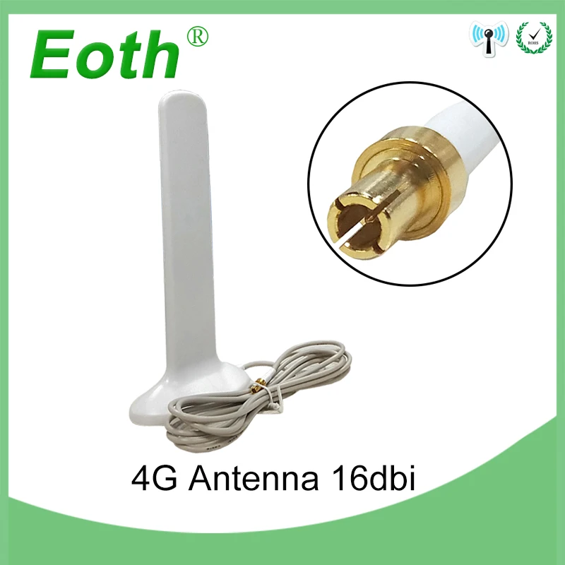 Eoth 3G 4G LTE антенна TS9 Male Connctor 16dBi 2m внешняя для беспроводного модемного