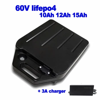 

60v 10Ah 12Ah 15Ah Lifepo4 power smart BMS Battery Pack ebike 1500w Harley Electric Car Adult Bicycle city scooter +3A charger