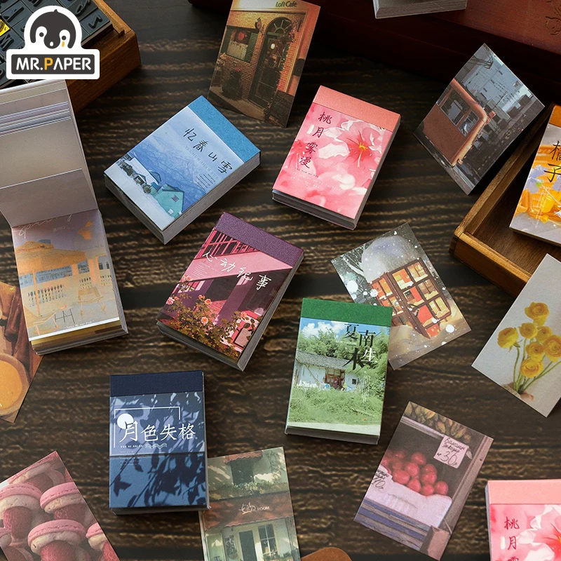 Mr.Paper 6 видов конструкций Ins Wind в течение многих лет и дней маленькая книга для