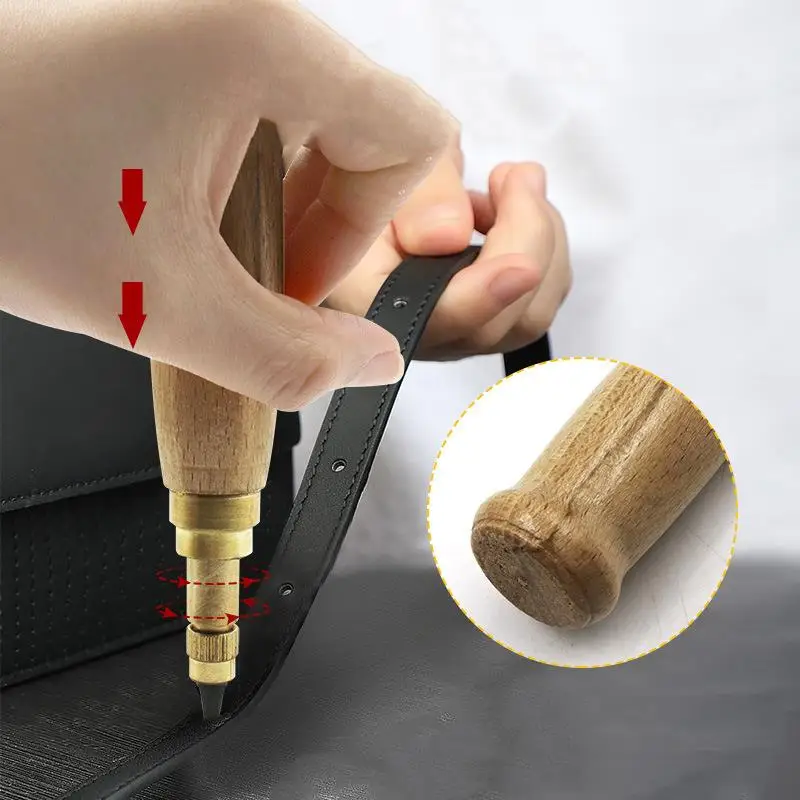 Eyelet Hole Puncher for Leather Belt, Revolve Sewing Machine, Bag Setter  Tool, Watchband Strap, Household Ieathercraft