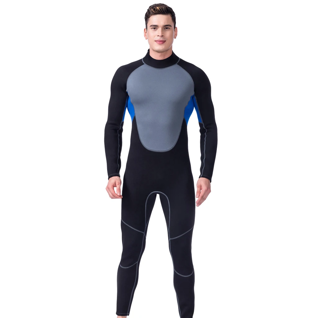 

High-elastic Mens 3mm Premium Neoprene Wetsuit Full Body Wet Suit Surfing Scuba Diving Swimsuit - Anti UV & Back Zip