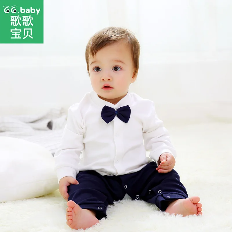 

GG.Baby Spring And Autumn Long Sleeve Infant Gentleman Onesie Romper Baby Fashion-Style Crawling Clothes Korean-style Climbing C
