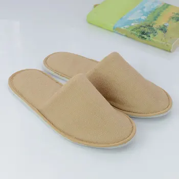 

1 Pair Women Slippers Hotel Travel Spa Disposable Slippers Home Guest Hotel Red White Solid Color Simple Slippers House Shoes