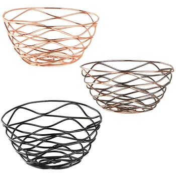 

Iron Fruit Basket Holder Storage Snack Basket Household Tea Table Fruit Basket for Home Dining Table Decor
