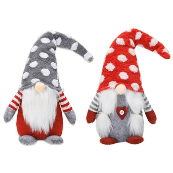 

Christmas Elf Decoration Handmade Plush Gnome Swedish Tomte Doll Toy Ornaments
