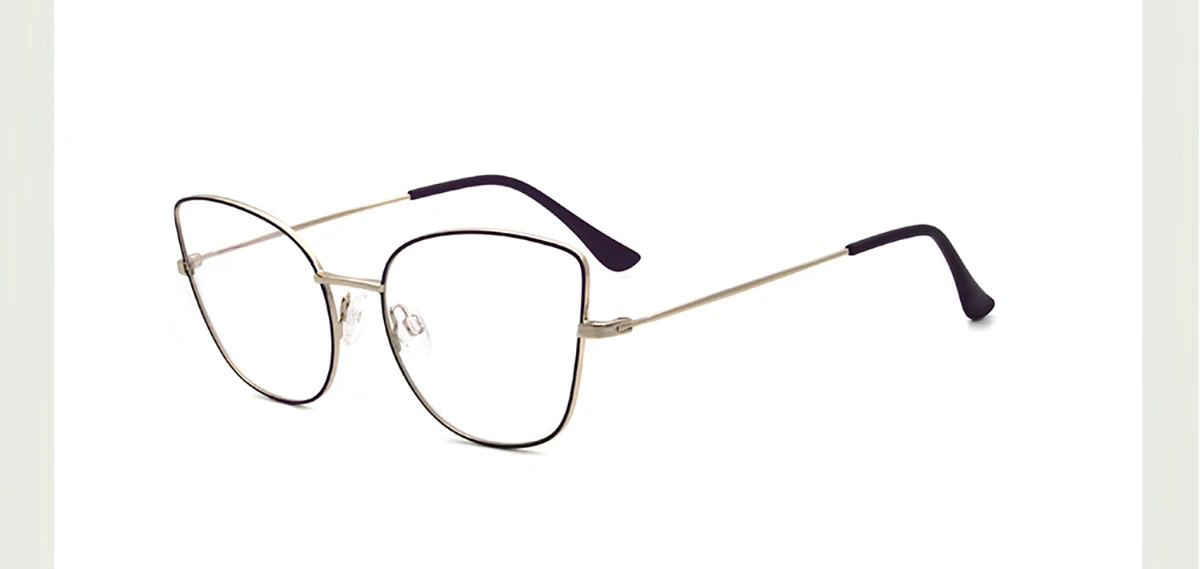 Новинка, Модные металлические очки кошачий глаз с бабочкой, оправа для женщин, ретро оптические очки, очки FVG7169