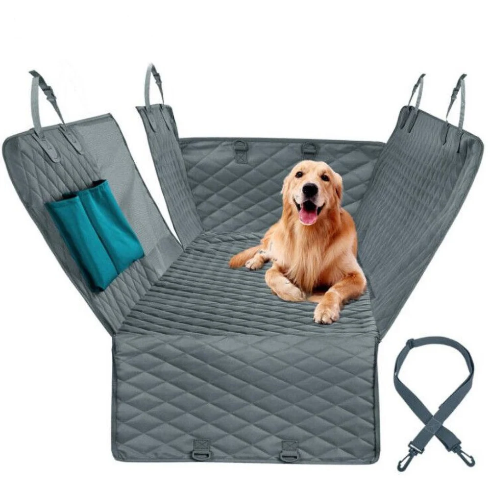 

100% Waterproof Dog Car Seat Cover Mats Pet Transport Dog Carrier Car Backseat Hammock Protector with Safety Belt Pet Seat Cover