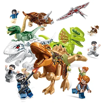 

Jurassic PARK World 2 Dinosaurs Tyrannosaurus Rex Indominus Rex Building Blocks Bricks Compatible Lepining Toys For Children