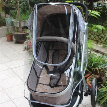 

Plastic Baby Stroller Rain Cover Pushchair Raincoat Thickening Outdoor Windscreen Dust Cover for Pram Hot Sales