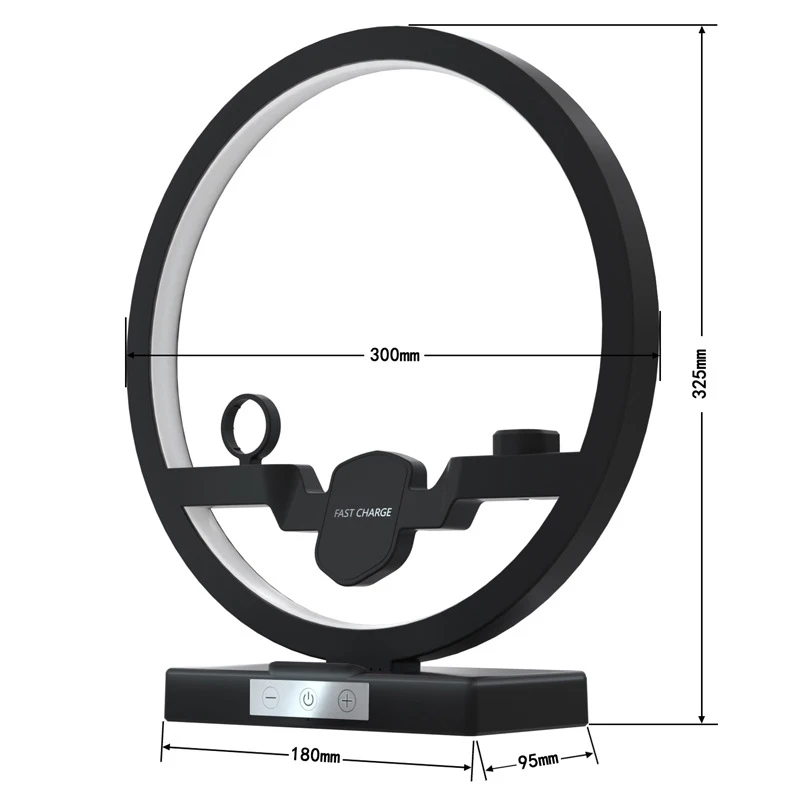 3 в 1 настольная лампа быстрая QI Беспроводная док-станция для зарядного устройства станция для Apple Watch iWatch 5 4 Airpods Беспроводная зарядка для iPhone 11