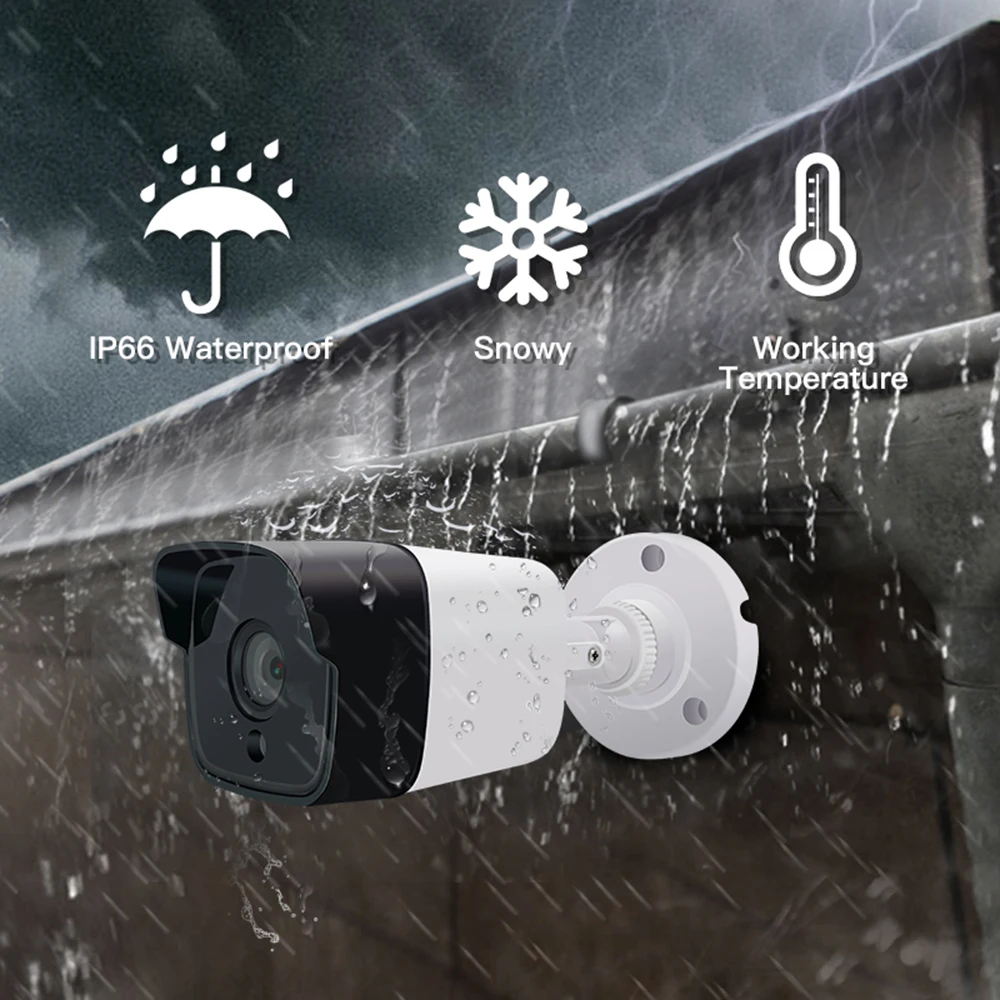 4CH HD 5MP AHD камера наблюдения Комплект домашний Открытый водонепроницаемый CCTV DVR комплект инфракрасного ночного видения телефон дистанционного Часы