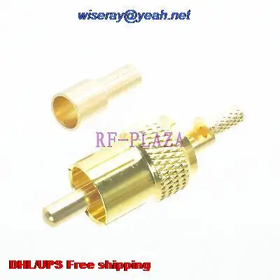 

DHL/EMS 200pcs Connector RCA AV male plug crimp RG174 RG316 LMR100 cable Straight -A3