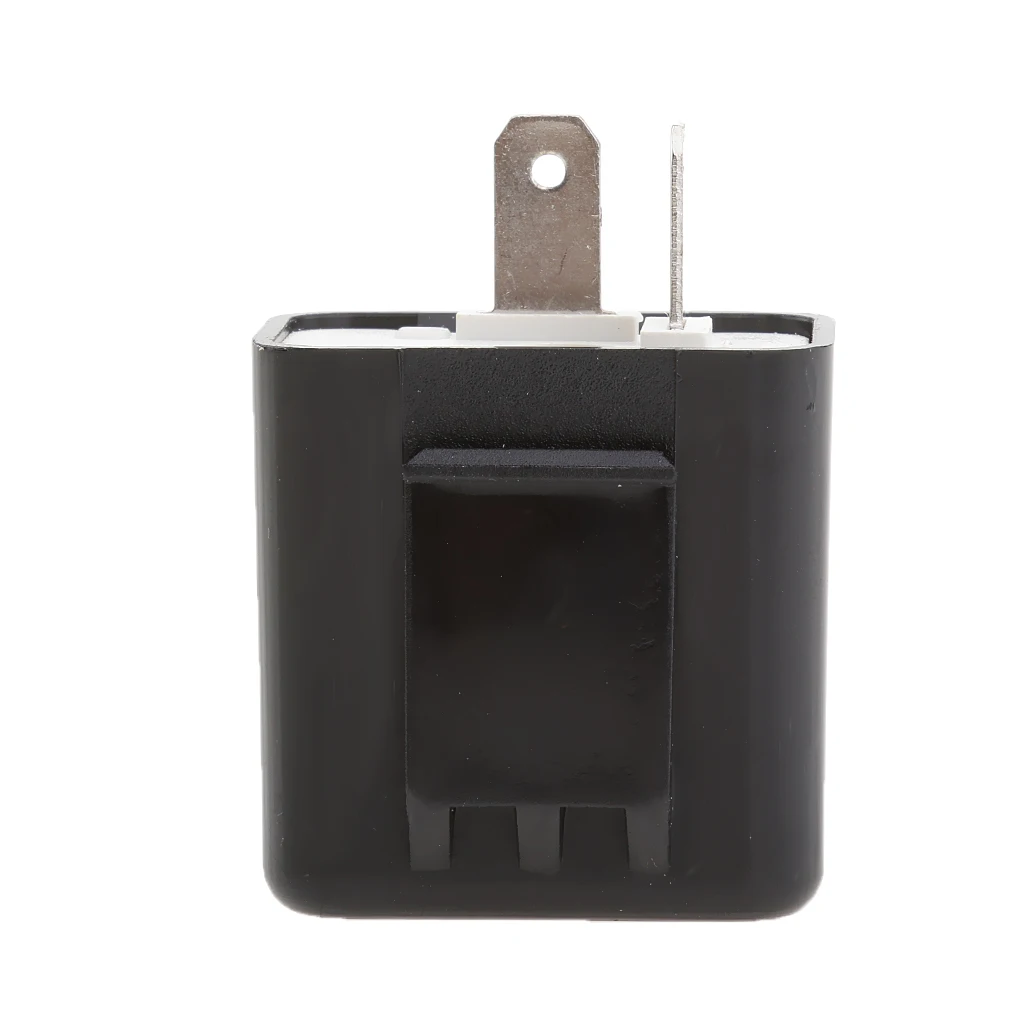 2-Pin 12V Motorcycle LED Turn Signal Flasher Relay Speed Adjustable Indicator Black