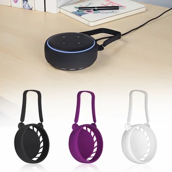 

Silicone Protective Cover Case Wall Mount Stand Bracket for Amazon Echo Dot3 PUO88