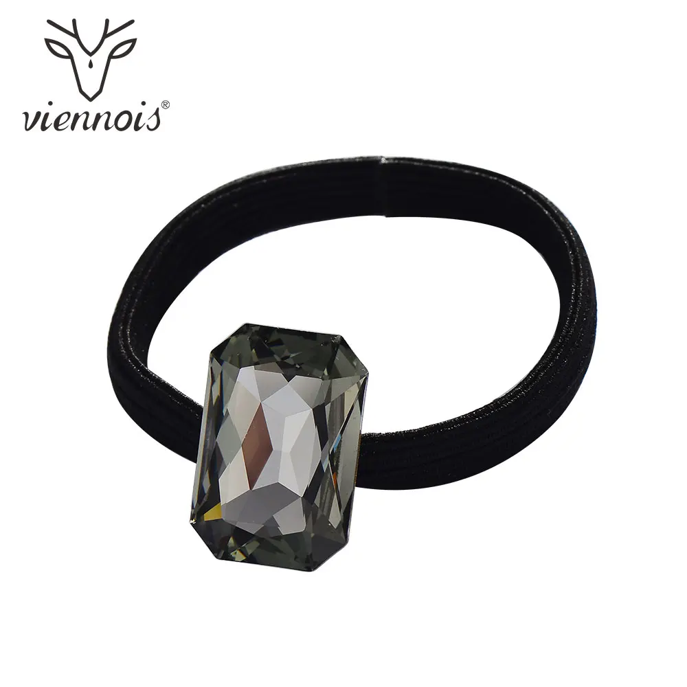 Viennois лук Группа черный бархат цветок геометрический для женщин когти аксессуары девушки ювелирные изделия
