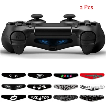 

1 pair Fashion LED Light Bar Sticker Vinyl Decal For Playstation 4 PS4 Controller Stickers Gamepad Cover Controller Skins