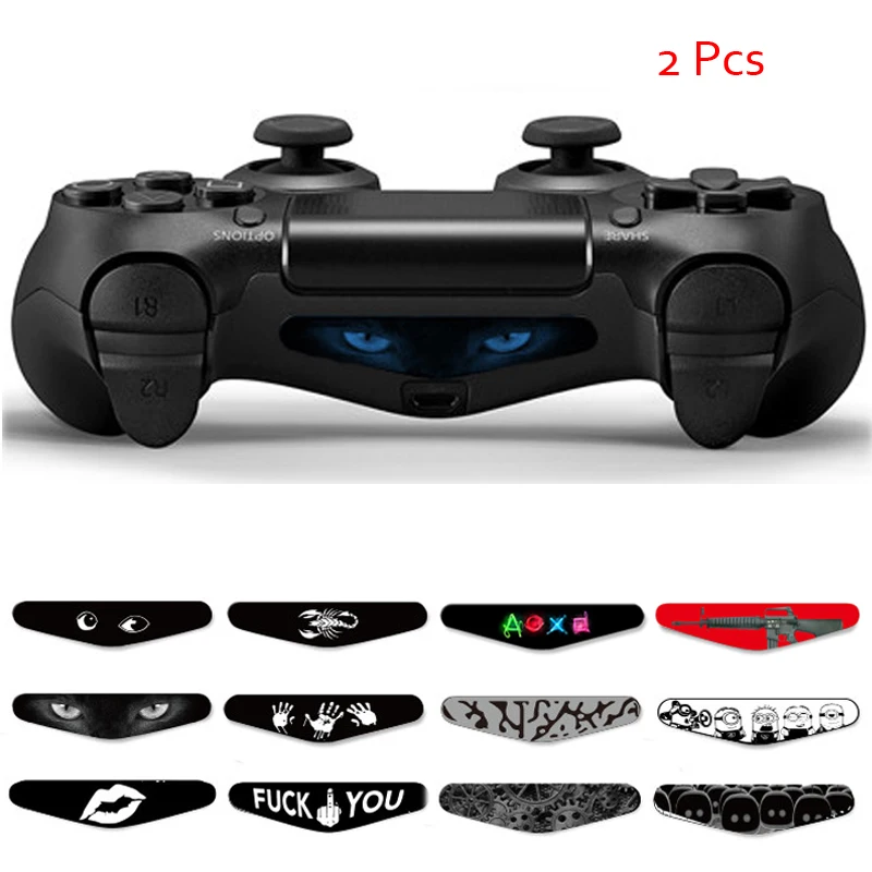 1 пара стикеров светодиодный светильник Виниловая наклейка для Playstation 4 PS4