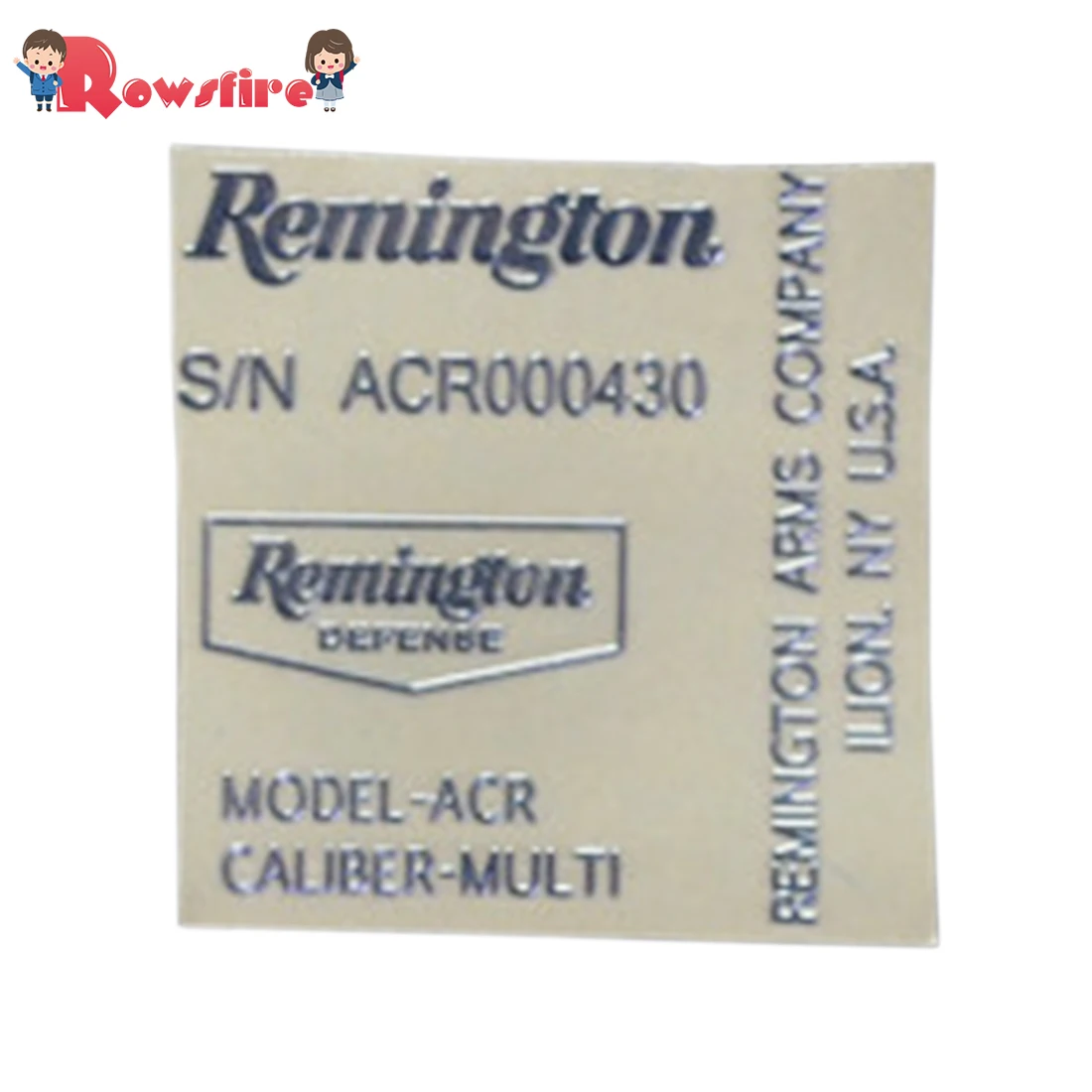 

High Recommend Remington ACR Sticker Metal Decals For ACR Gel Blaster Drop Shipping Hot- White/Black/Silver
