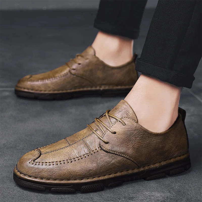 

Men Shoes Luxury Brand Fashion lace up Black Sneakers Men genuine Leather Breathable Footwear Male Men shoes Sapato Masculino o4