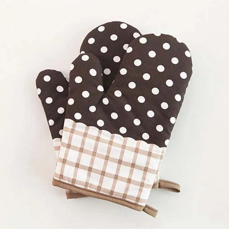 Kitchen Gloves Cotton Pot Holders 1Pcs Anti-scalding Cotton Oven Mitts High Temperature Resistant Gloves Thickened Kitchen Bakeware Tools